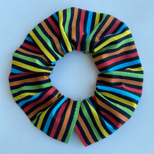 Cat Collar Cover - Cat Size - Bold multicoloured stripes