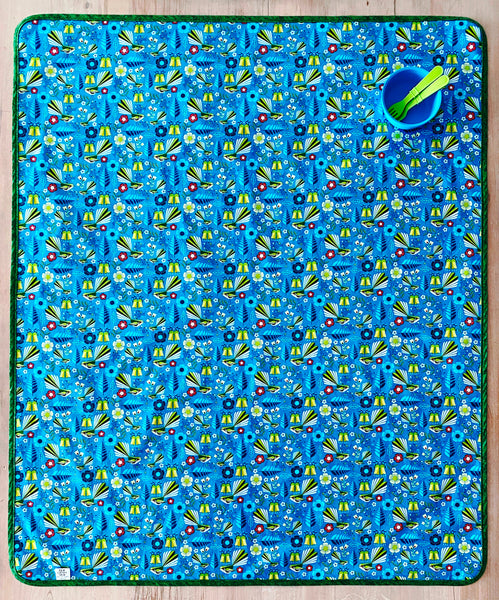 Reversible Play & Splat Mat - Multi Stripes/Pīwakawaka