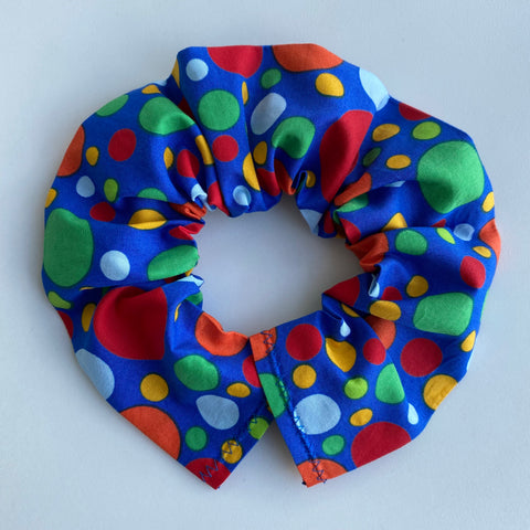 Cat Collar Cover - Cat Size - Blue multi dots